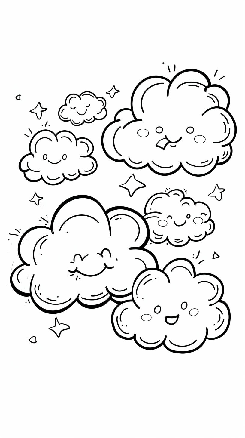 Nube Para Colorear Gratis Dibujos Para Colorear