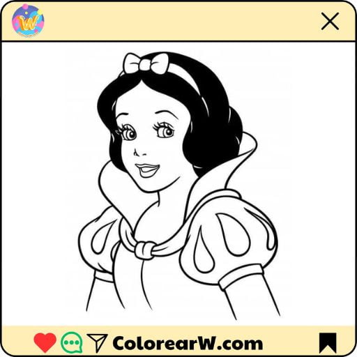 Blanca Nieves para colorear thumbnail