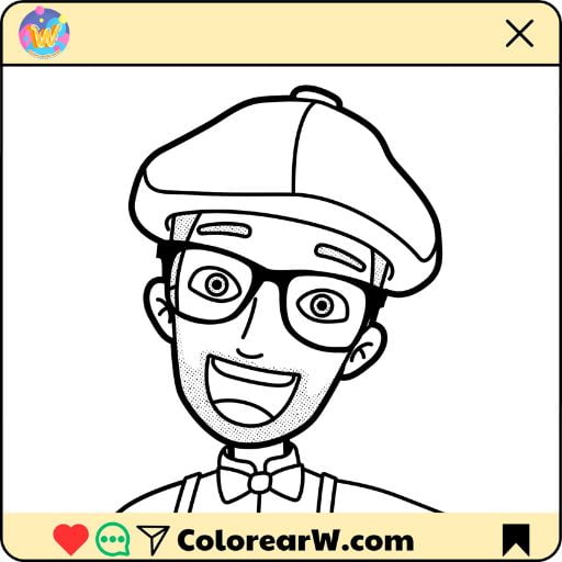 Blippi para colorear thumbnail