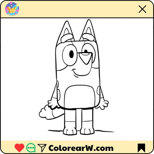 Bluey para colorear thumbnail
