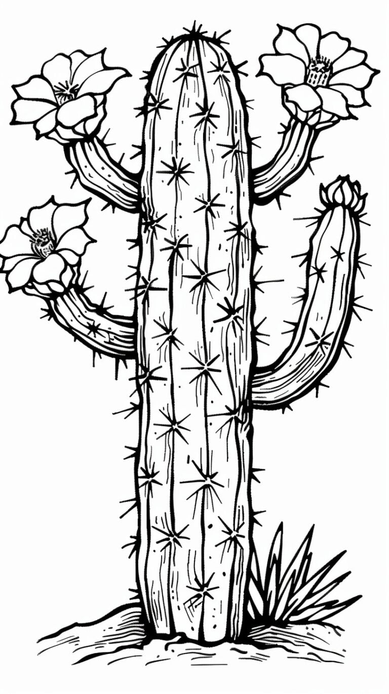 243 Cactos para colorir | Baixe e imprima gratuitamente