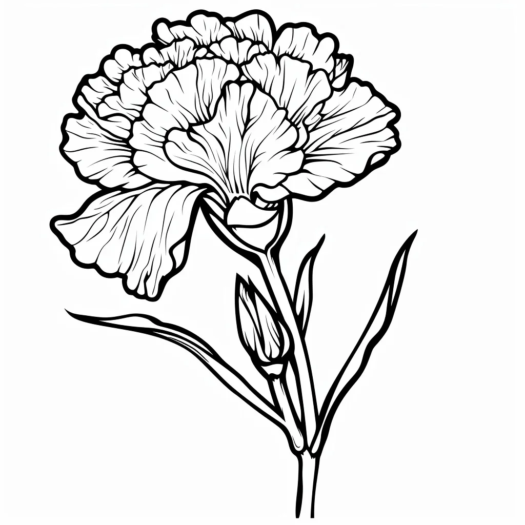 Clavel 13 Clavel para Colorear 3
