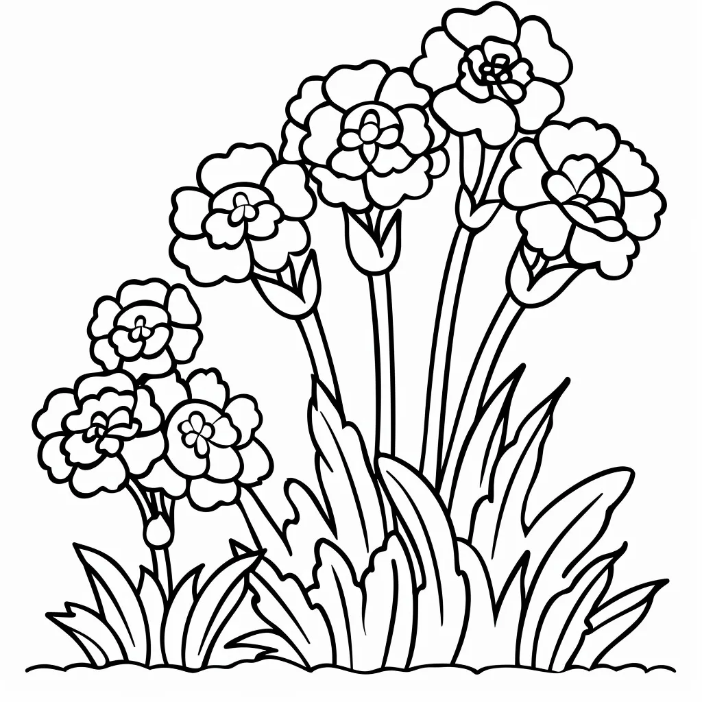 Clavel 10 Clavel para Colorear 8