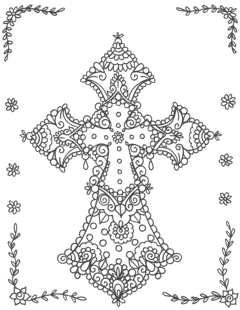 Cruz 88 Cruz para colorear 76