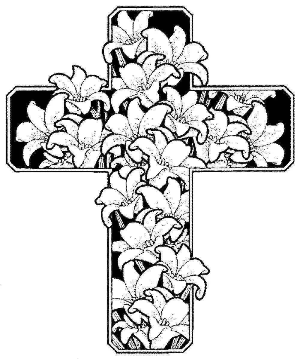 Cruz 100 Cruz para colorear 88