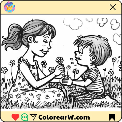 Día de la Madre para colorear thumbnail