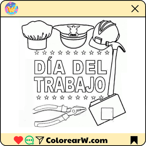 Dia del trabajo para colorear thumbnail