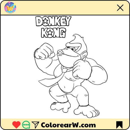 Donkey Kong para colorear thumbnail
