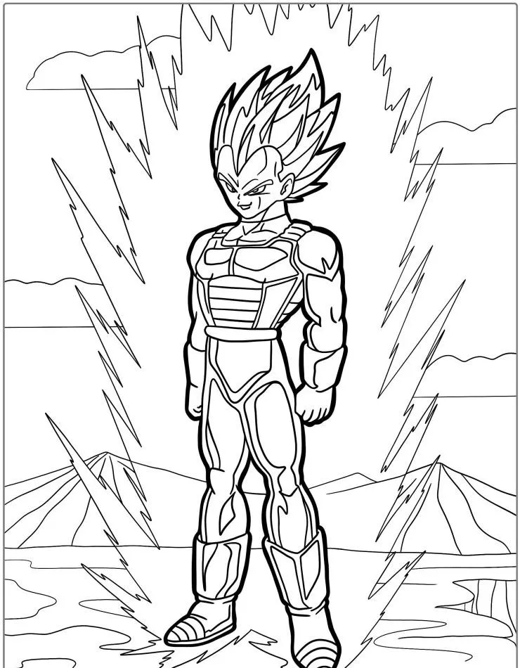 57 Dragon Ball Z Para Colorear - Personajes Para Imprimir