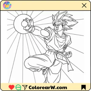 Goku para colorear thumbnail