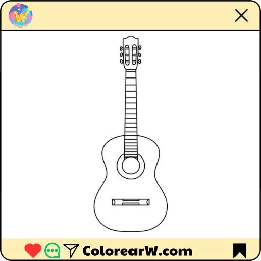 151 Guitarra Para Colorear - Dibujos151 Guitarra Para Colorear - Dibujos  