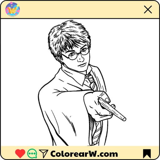 Harry Potter para colorear thumbnail