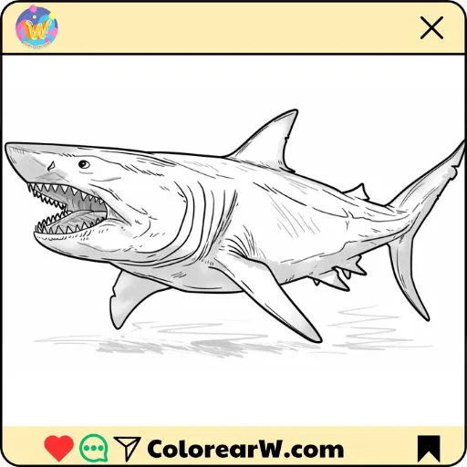 Megalodon para colorear thumbnail