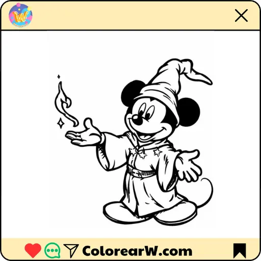 Mickey Mouse para colorear thumbnail
