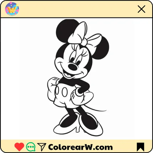 Minnie Mouse 1 Minnie Mouse para colorear thumbnail