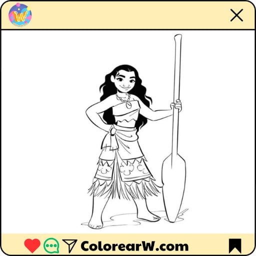 Moana para colorear thumbnail