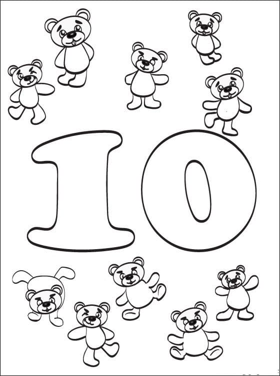 Numero para colorear 13