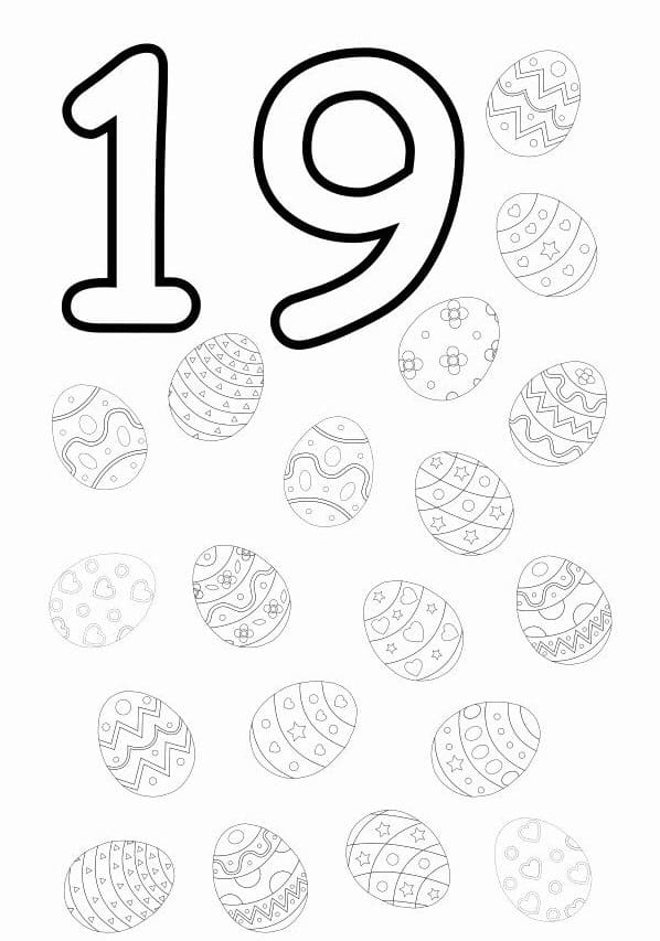 Numero para colorear 25