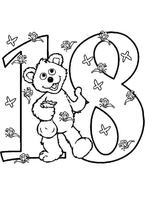 Numero para colorear 57