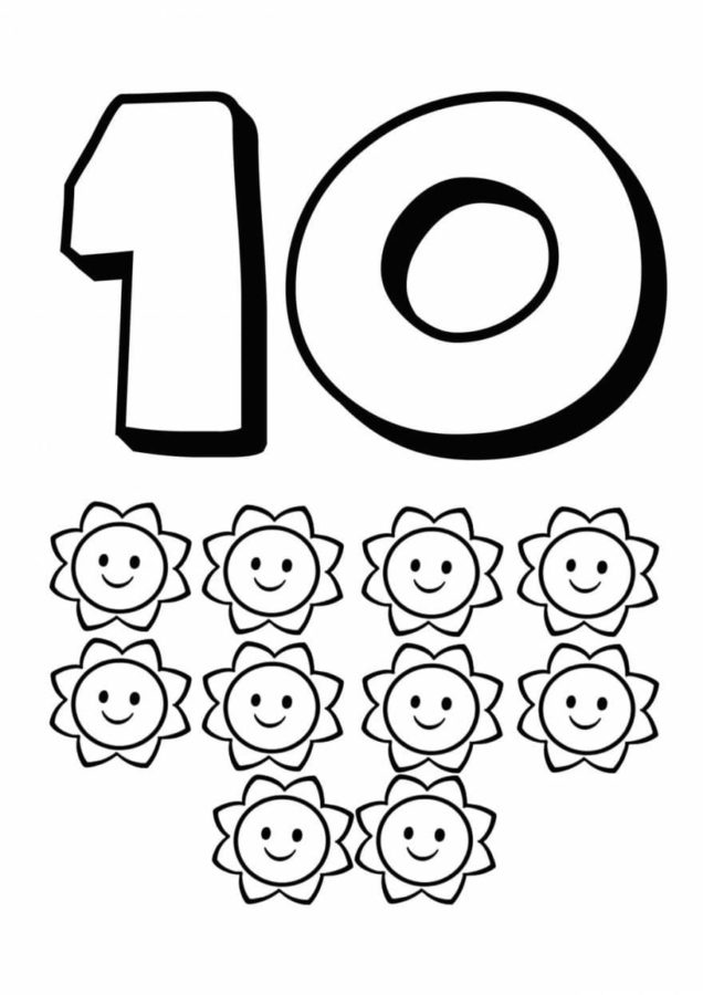 Numero para colorear 7