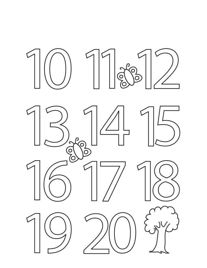 Numero para colorear 71