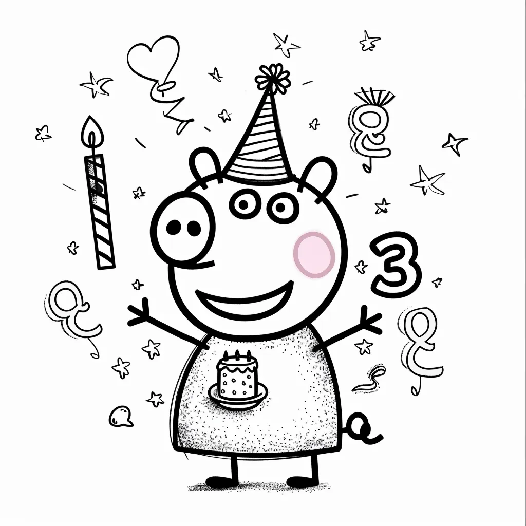 Peppa Pig para Colorear 2