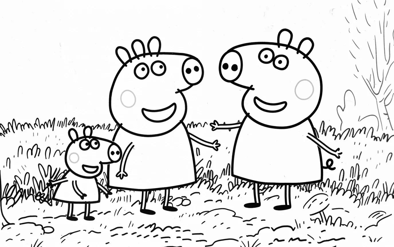 Peppa Pig para Colorear 3
