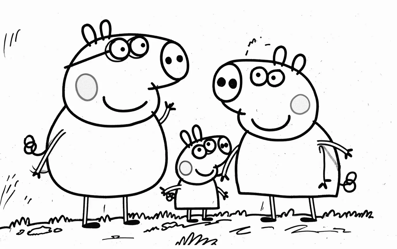 Peppa Pig para Colorear 5