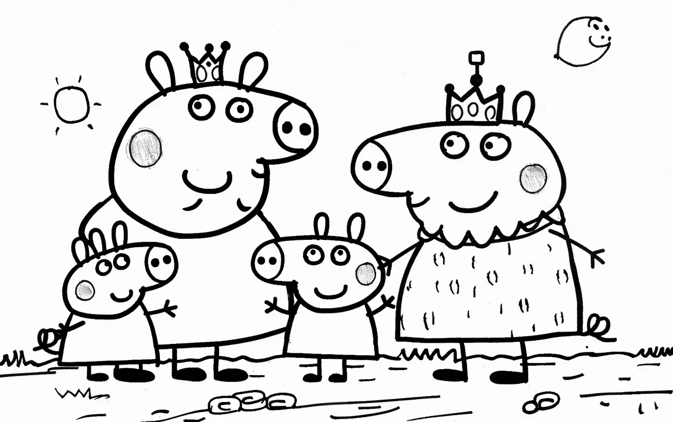Peppa Pig para Colorear 4