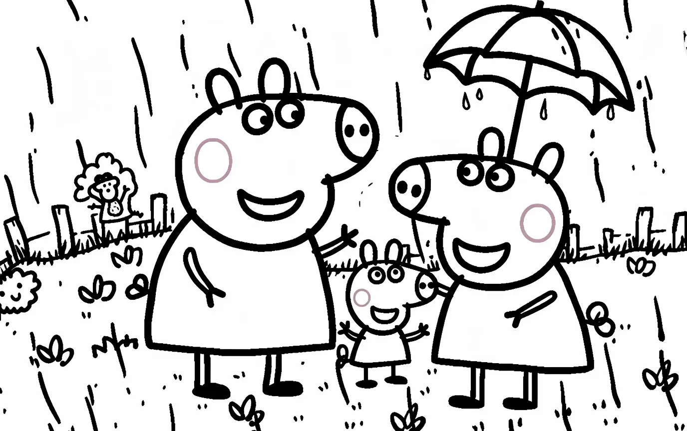 Peppa Pig para Colorear 6