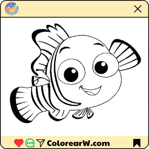 Pez para colorear thumbnail