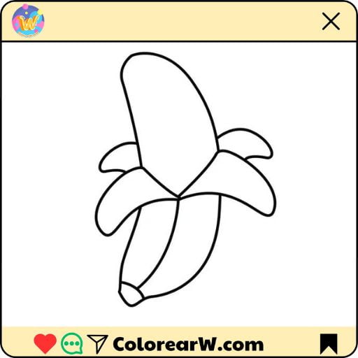 Plátano para colorear thumbnail