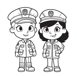 Policía 25 Policía para Colorear 19