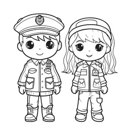 Policía 12 Policía para Colorear 2
