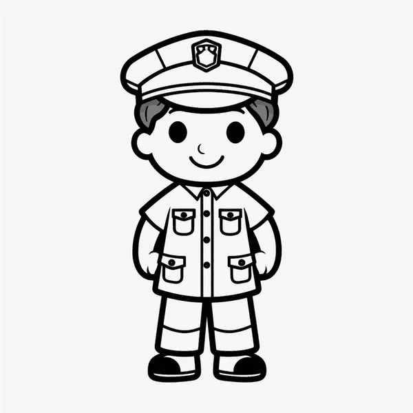 Policía 26 Policía para Colorear 20