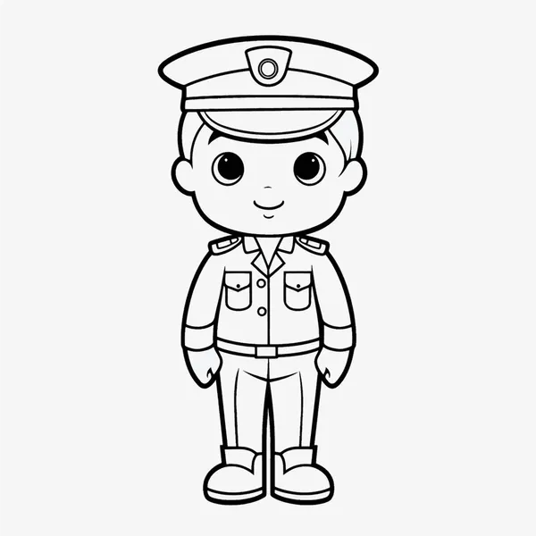 Policía 27 Policía para Colorear 21