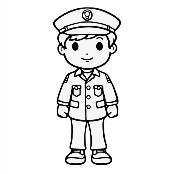 Policía 28 Policía para Colorear 22