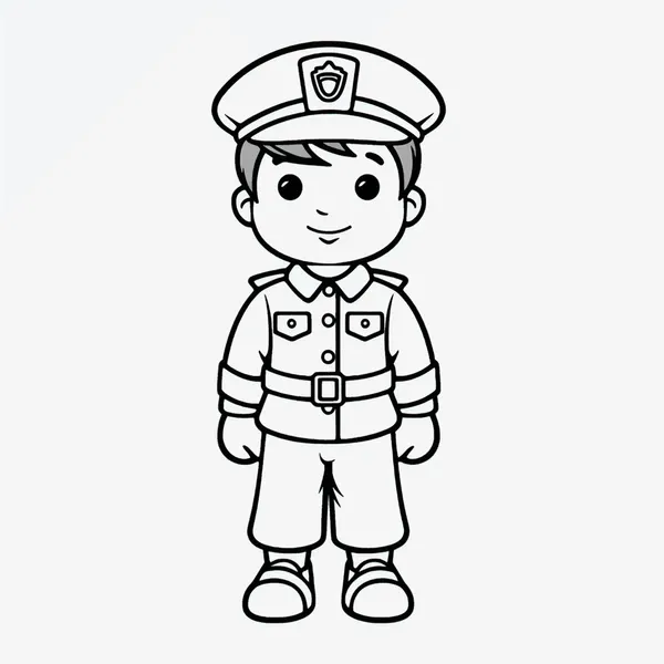 Policía 30 Policía para Colorear 24