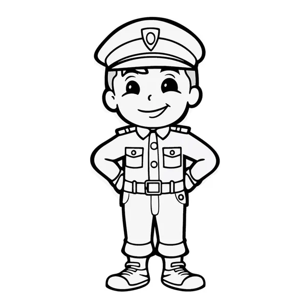 Policía 31 Policía para Colorear 25