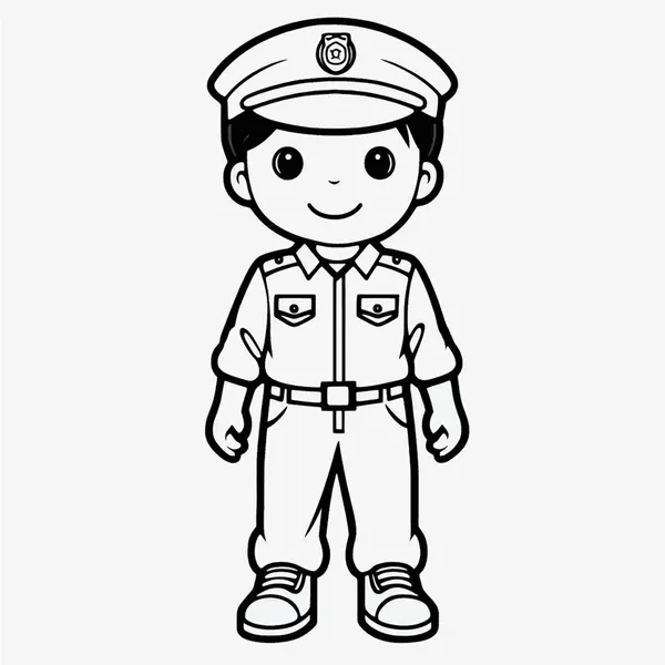 Policía 34 Policía para Colorear 28