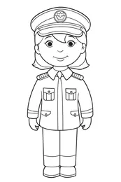Policía 10 Policía para Colorear 3