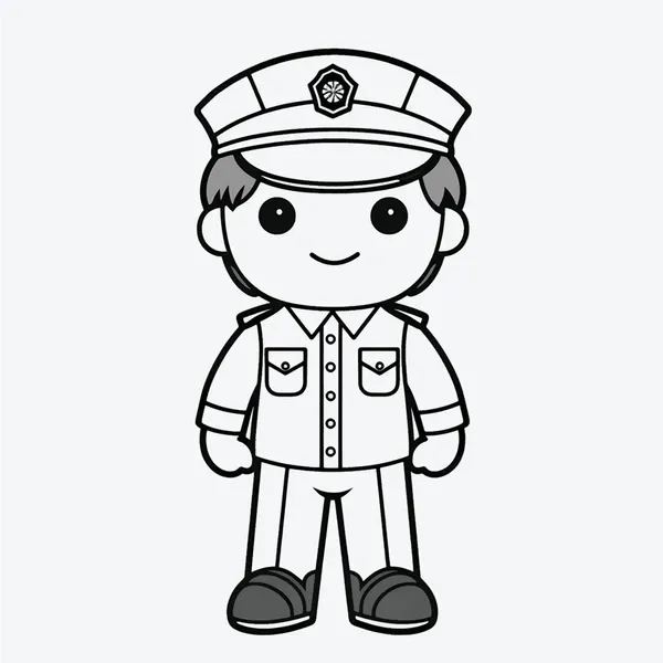 Policía 37 Policía para Colorear 31