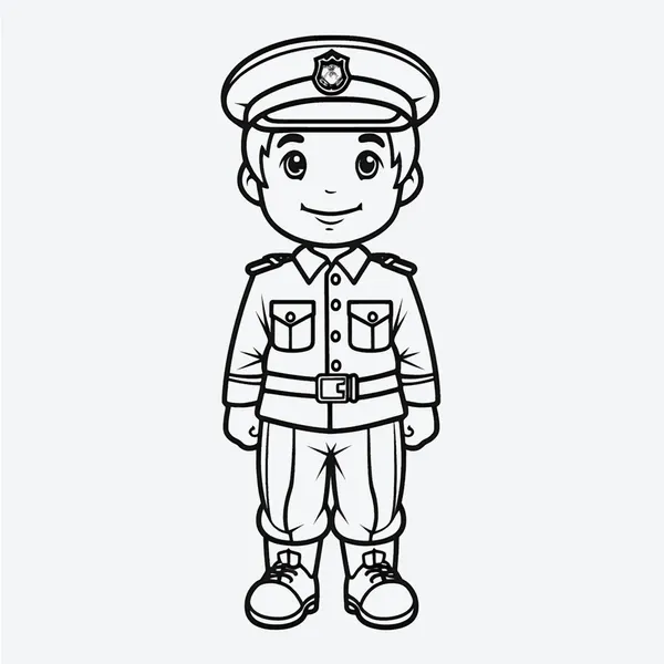 Policía 41 Policía para Colorear 35