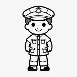 Policía 43 Policía para Colorear 37