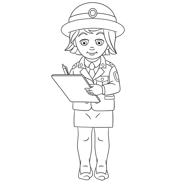 Policía 13 Policía para Colorear 4