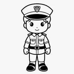 Policía 46 Policía para Colorear 40