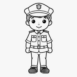 Policía 47 Policía para Colorear 41