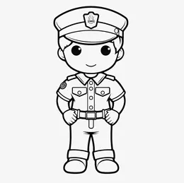 Policía 48 Policía para Colorear 42