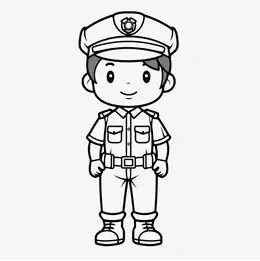 Policía 50 Policía para Colorear 44