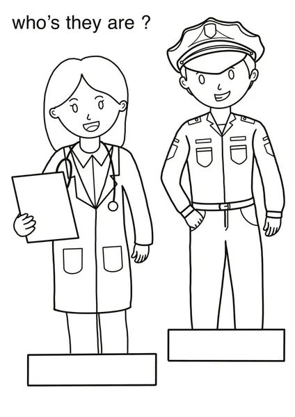 Policía 52 Policía para Colorear 46